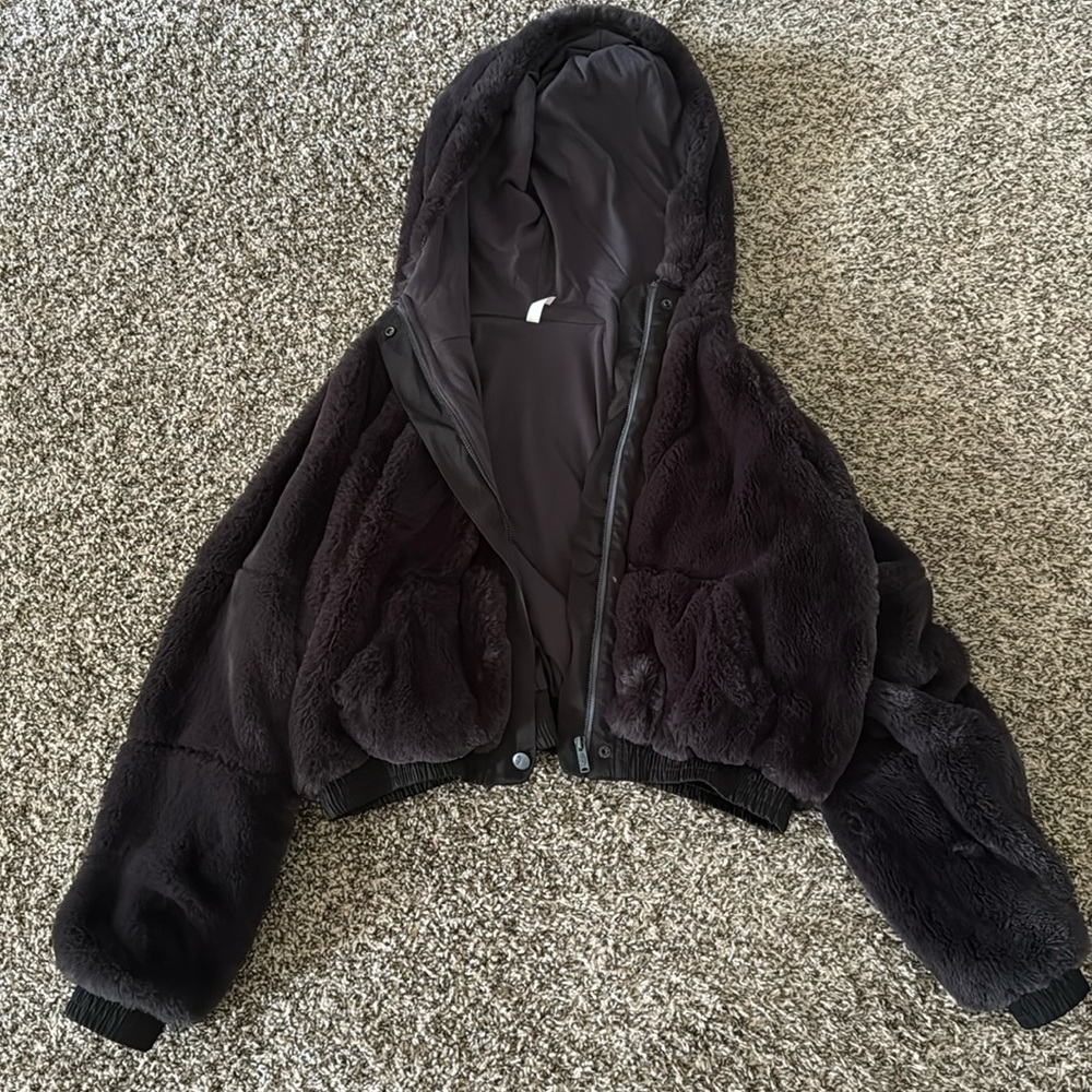 Women’s Free People Faux Fur Cropped Jacket